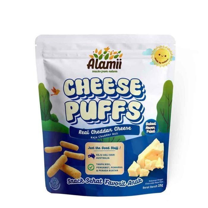 

Pilihan- Alamii Cheese Puffs - Snack Sehat Rasa Keju 25Gr