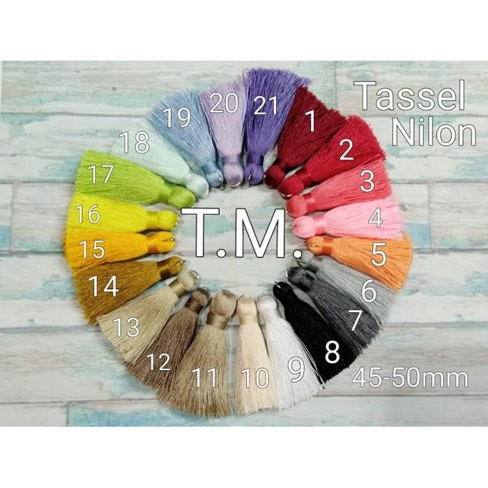 

Tassel Nylon - Tasel Nilon - Tasel Anting/Gantungan Kuci (+/-45mm)