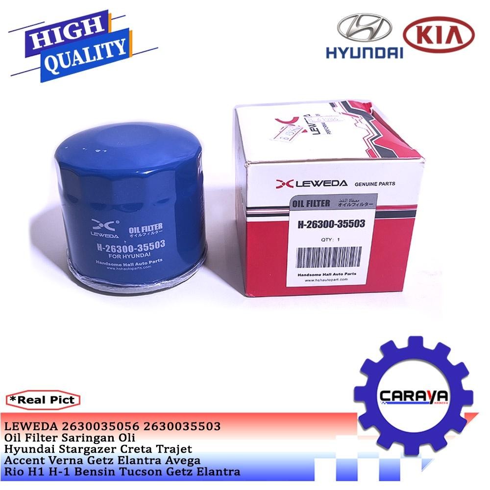 Oil Filter Saringan Oli Trajet Accent Verna Getz Elantra Avega Rio Original Oem Import High Quality