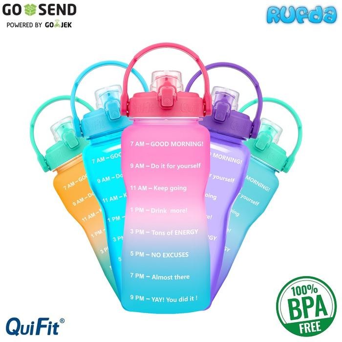 Pilihan- Quifit 2L Flop Flip Cap Tritan Bottle Botol Minum
