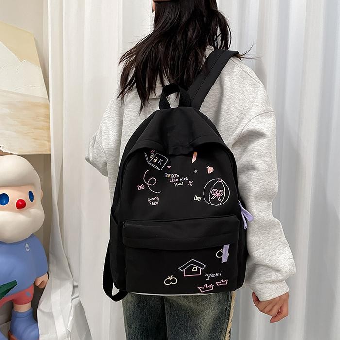 Palomino - Tina Bag Tas Ransel Wanita Cute Stylish Korea School Backpack Perempuan Trendy - 12T