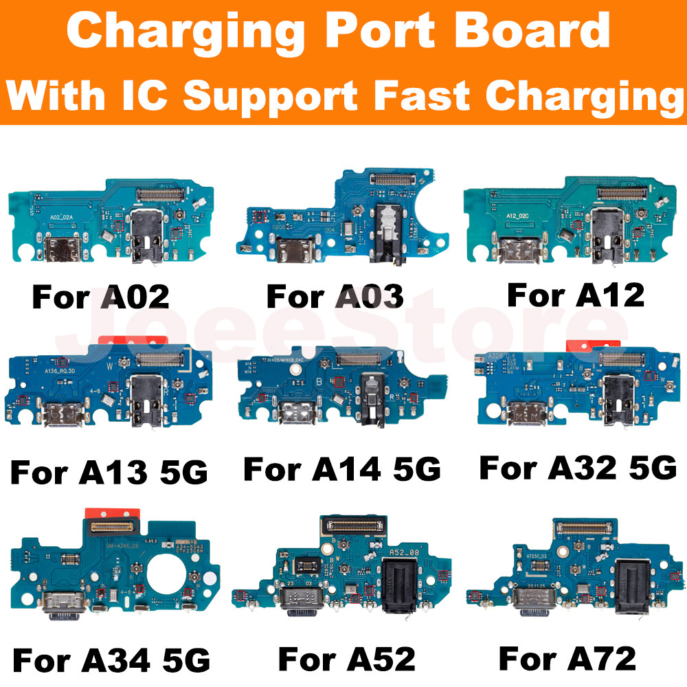 Charging Port Board For Samsung A72 A73 A52 A53 A33 A23 A24 A14 A13 A12 Microphone Module USB Fast C