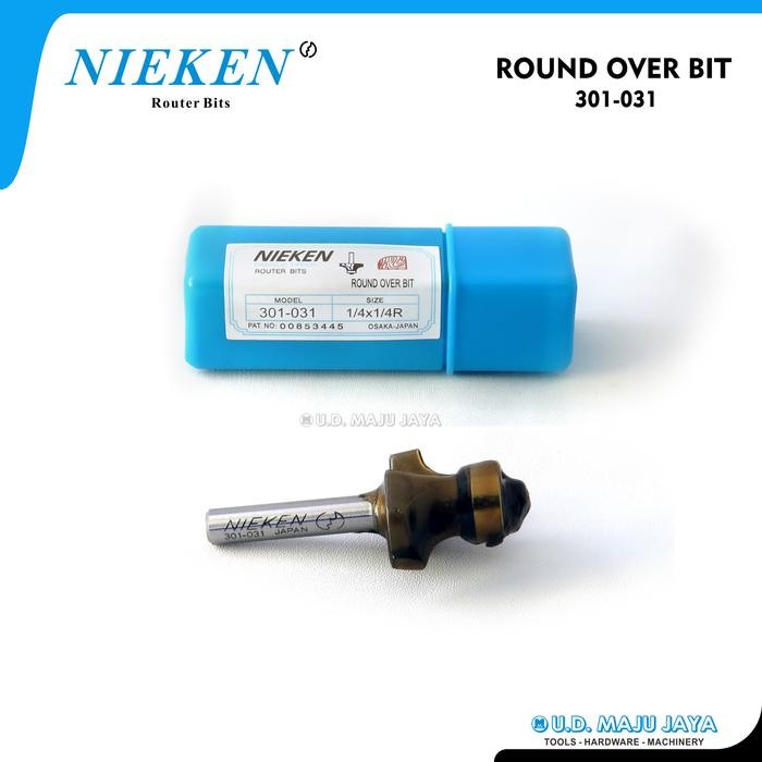 Nieken Router Bits 301-031 (Mata Profil Bulat Round Over Bit 25,4Mm)