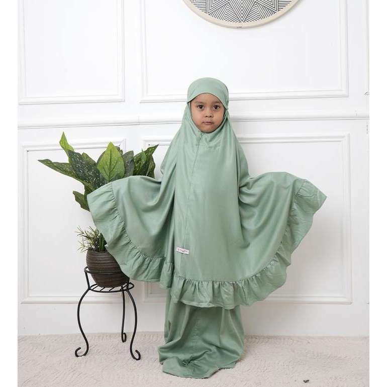 vulana - Mukena Anak 3-12 tahun material Rayon Polos