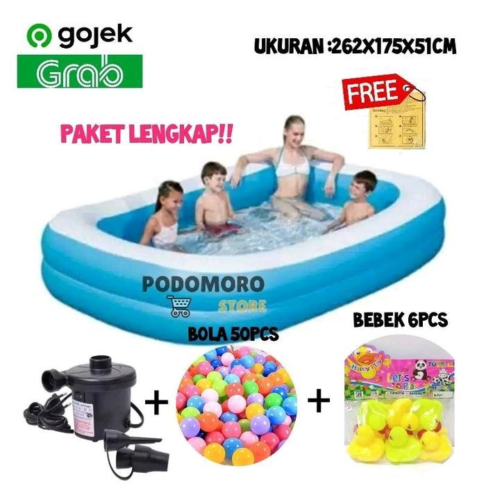 KOLAM RENANG ANAK JUMBO BESTWAY 54006 262CM / KOLAM RENANG ANAK BESAR