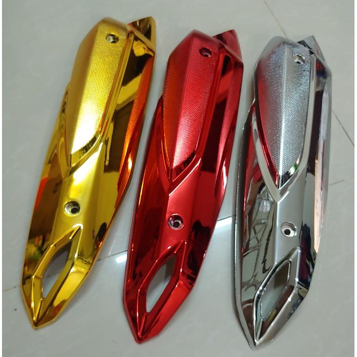 COVER TUTUP KNALPOT LEXI 125 VARIASI CHROME