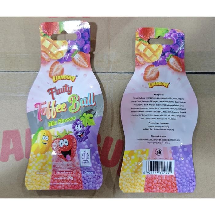 

Lianggui Fruity Toffee Ball Mix Flavors 10g Mango Strawberry ANGGUR Cocok untuk Cemilan Lebaran
