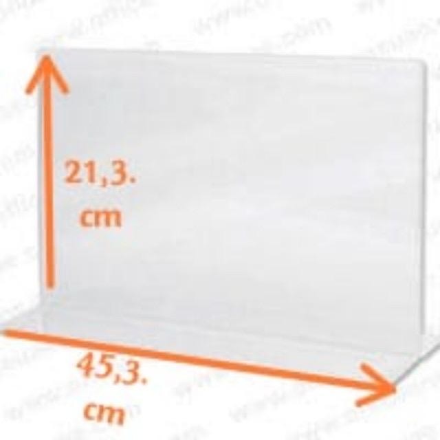 

Acrylic Tent Card 2Mm Ukuran 21.3 X 45.3 Cm