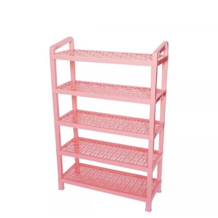 TERLARIS Rak Sepatu Plastik 4 & 5 Susun Susun Rak Sepatu Warna Warni Rak Sepatu Estetik READY STOCK