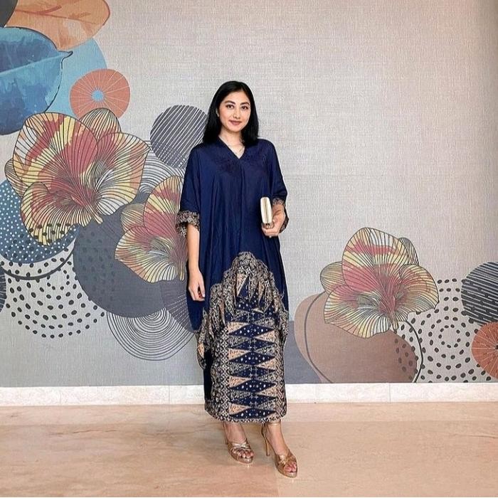 Pilihan- Setelan Kaftan+Rok Tunik Aruna Batik Jupri Viscose Kaftan Atasan Wanita Motif Nav