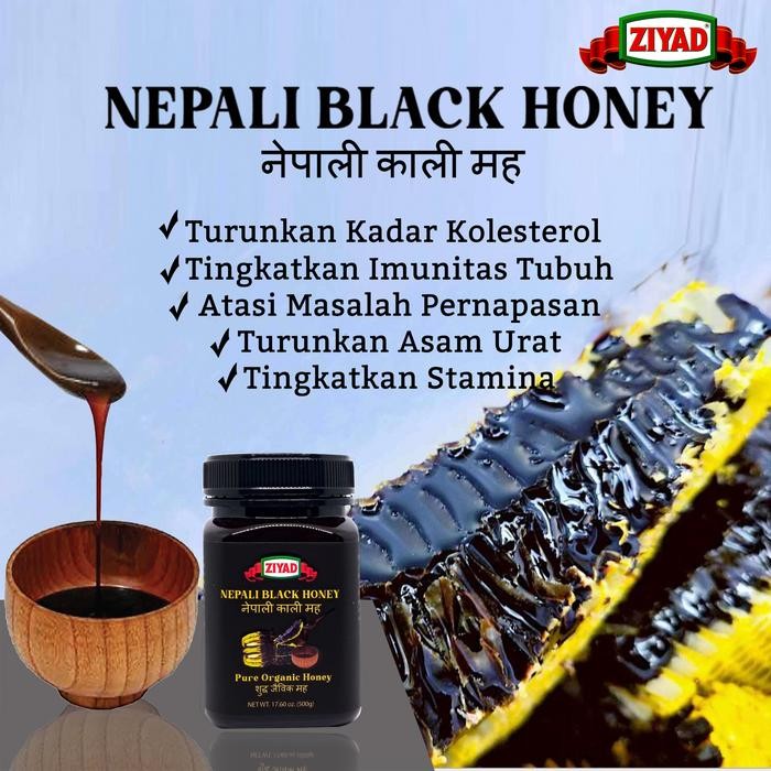 Pilihan- Ziyad Nepali Black Honey Madu Hitam Nepal 500 Gram Asli By Indokuliner