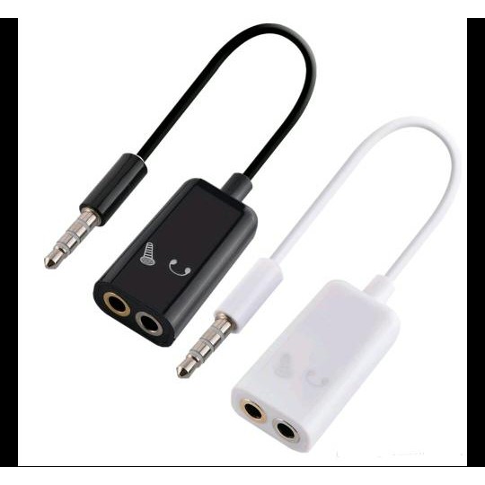 New jack 3.5mm spliter to dual 3.5mm audio jack aux mic