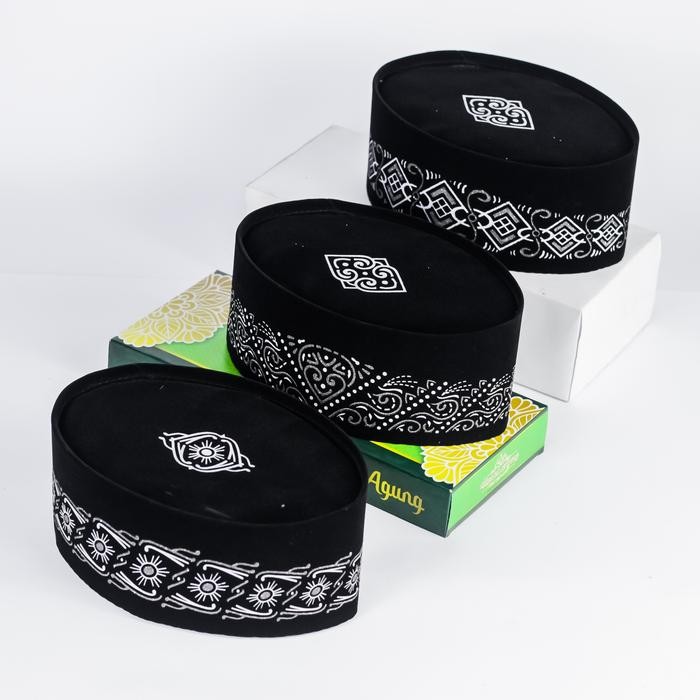 Peci Songkok Kopiah Motif Batik Terbaru Keren Kekinian Original Menara Agung Kopiah Pria Muslim Anak