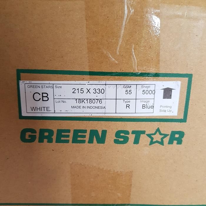 NCR GS Green Star Top Putih F4 kertas karbon nota kontan