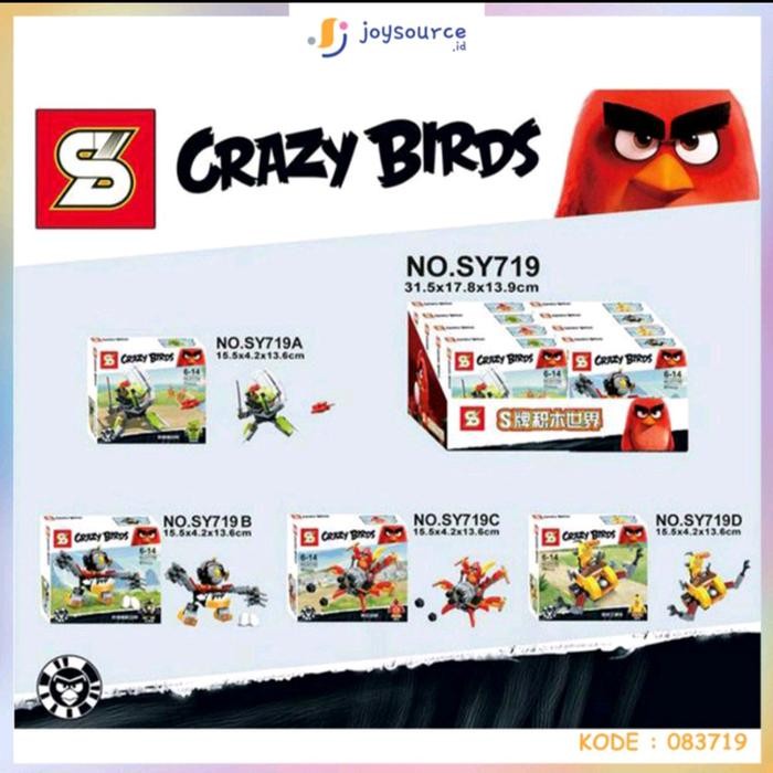 Pilihan- Mainan Anak Bongkar Pasang Mainan Anak Crazy Birds Balok Angry Birds
