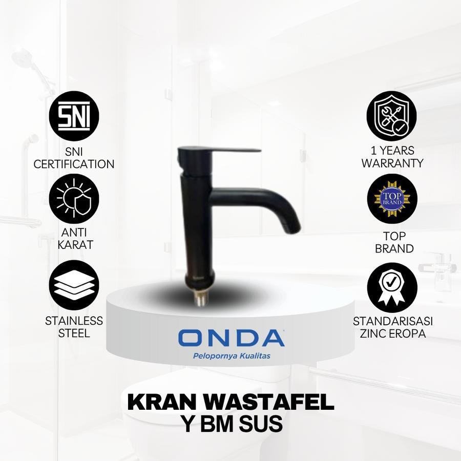 Kran Wastafel Y BM SUS Onda / Kran Wastafel Onda