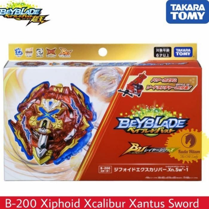 Terlaris TAKARA TOMY Beyblade Burst BU B200 XIPHOID EXCALIBUR + Sword Launcher SALE