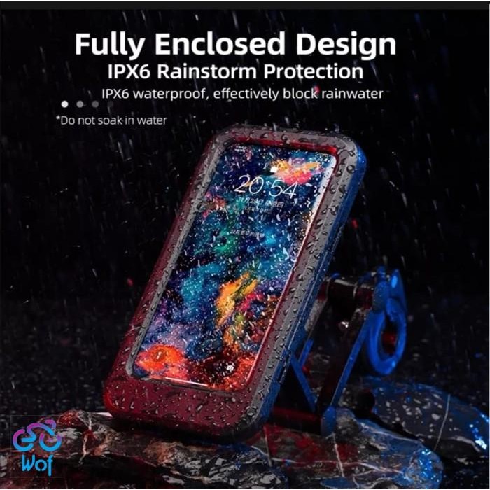 Rockbros Hl 69 Holder Phone Case Handlebar Waterproof Pasti Diskon