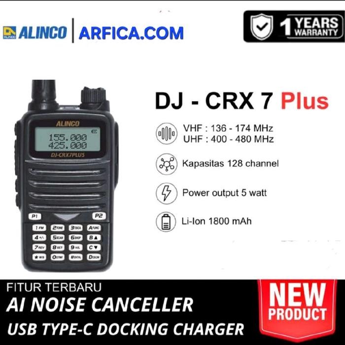 Ready HT ALINCO DJ-CRX7 PLUS DUALBAND ORIGINAL GARANSI DJ CRX7 PLUS CRX7