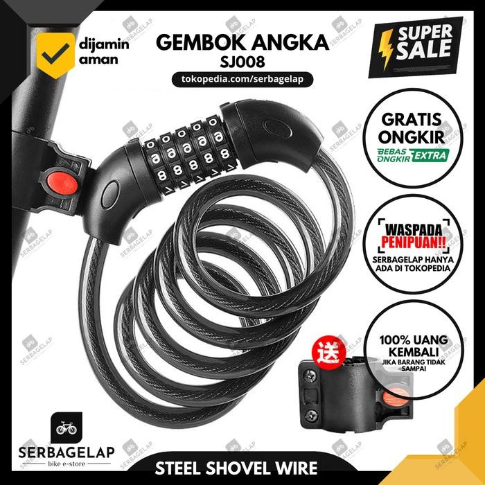 GEMBOK SEPEDA LIPAT POLYGON DIGIT KODE