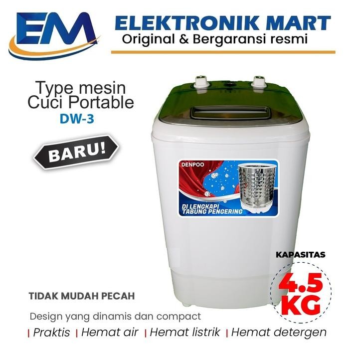 Denpoo Mesin Cuci Portable Mini Dw 3