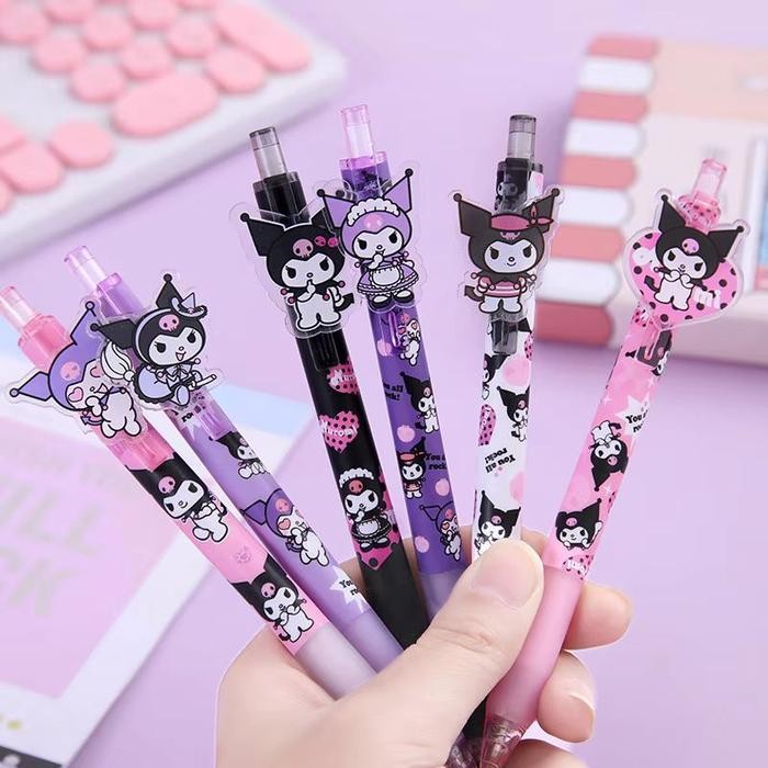 Pen Kuromi Pulpen Kuromi Pena Kuromi Tinta Hitam Pen Sanrio Stationery