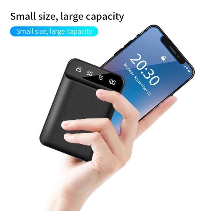 CAYS  20000Mah Cute Mini Powerbank Kartun Mirror Screen Digital Display