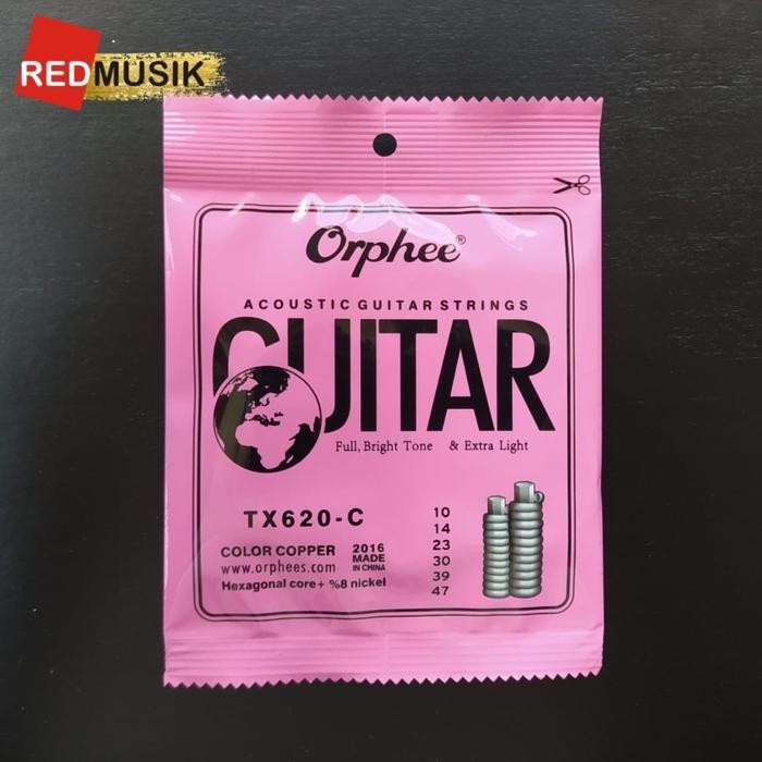 Senar Gitar Orphee TX620C TX-620C TX 620C Akustik String