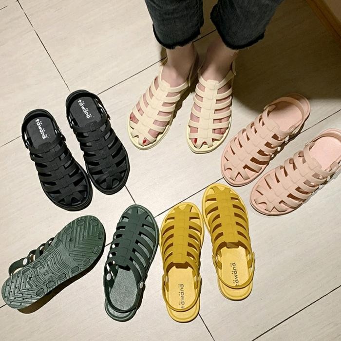 SEPATU SANDAL JELLY IMPORT TAWANA JELLY SHOES TALI GLADIATOR WANITA CW