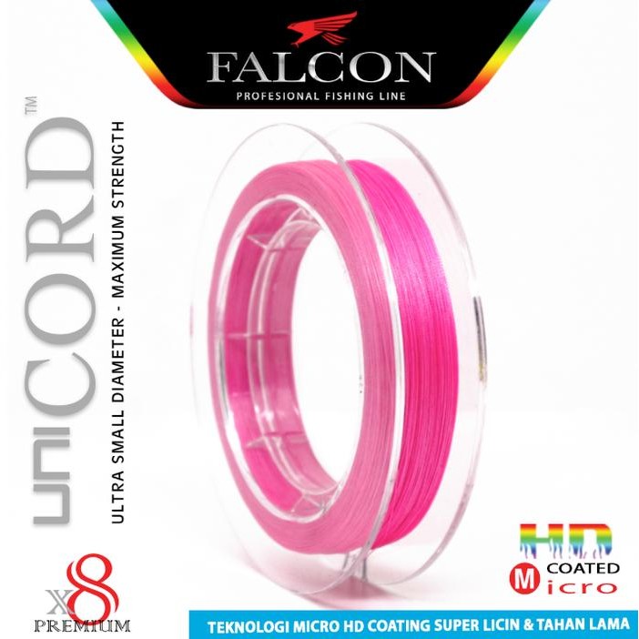 Senar PE X8 Falcon Uni Cord 150M / warna Fluo Ikan Mancing Pancing Laut Umpan (TERBAIK) (TERBARU)