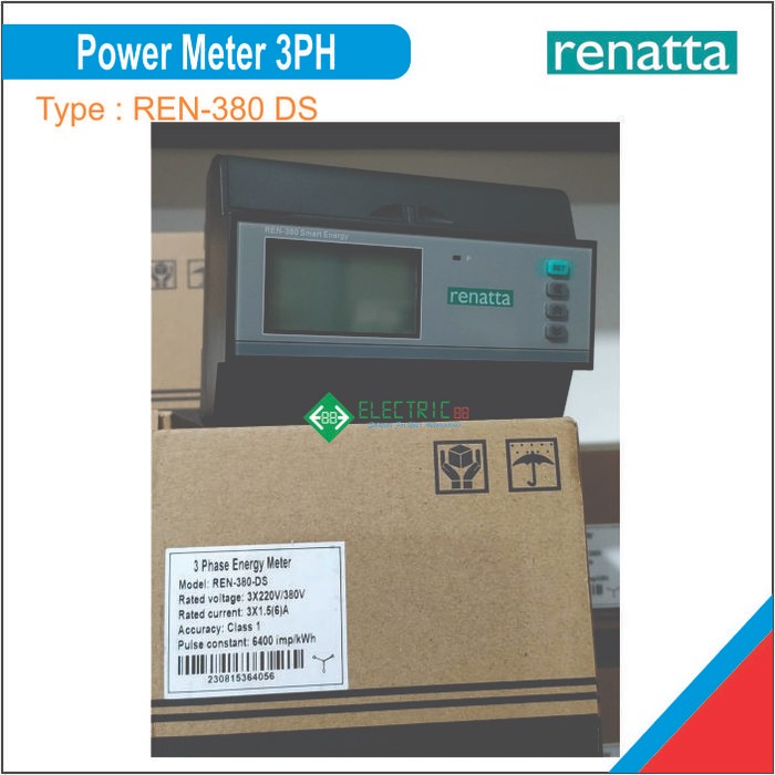 Ren-380-Ds Kwh Power Meter 3 Phase Din Rail Modbus