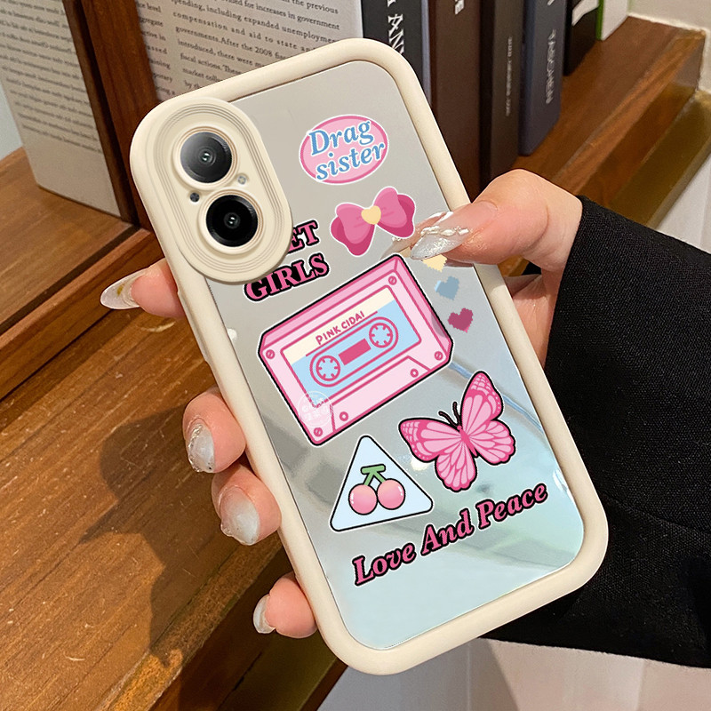 Casing Hp Untuk Realme C67 Realme 12 Lite Case HP Casing pola Gadis keren Kesing Kasing cermin Cesin