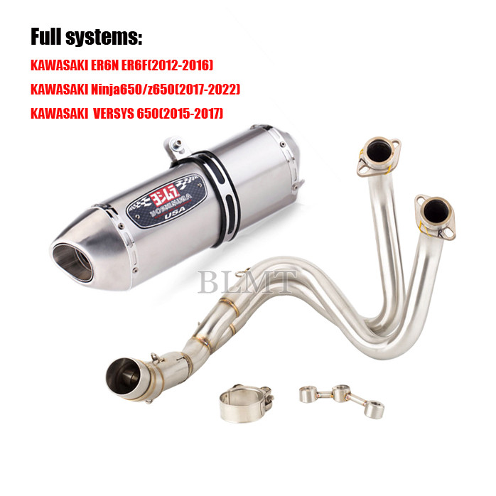 Moto Exhaust Escape Full System Yoshimura Muffler DB Killer Front Mid