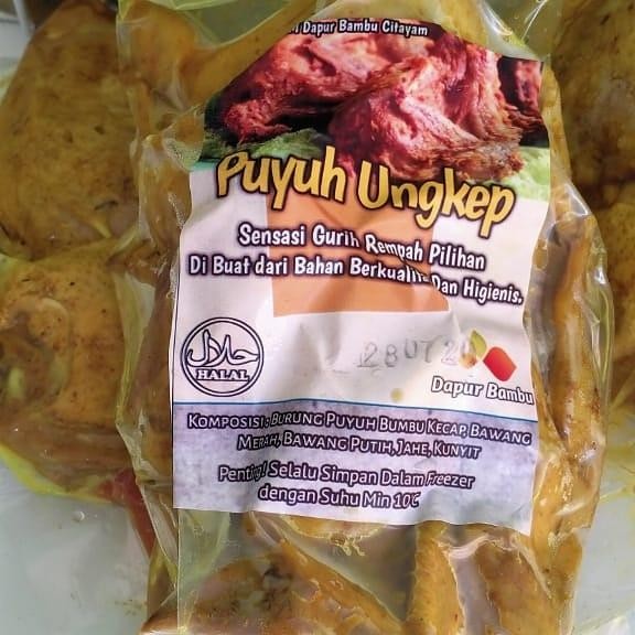 Daging burung puyuh ungkep.