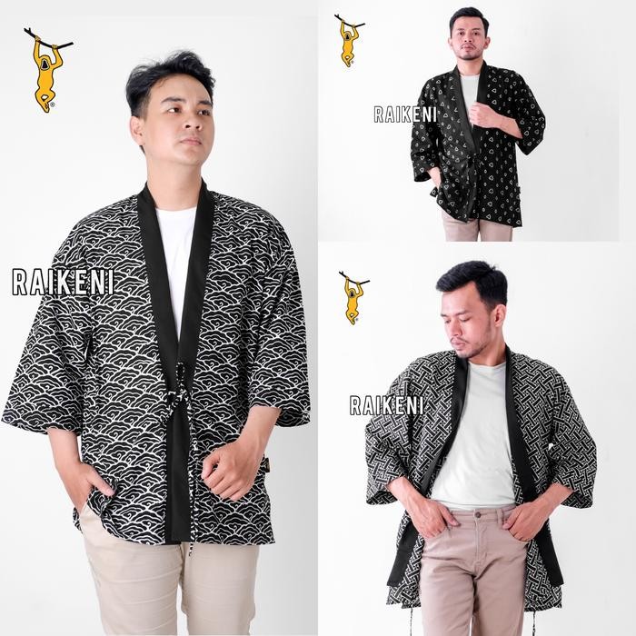 1fihz- Raikeni Kimono Batik Kimono Jepang Jaket Kimono Pria Jaket Batik