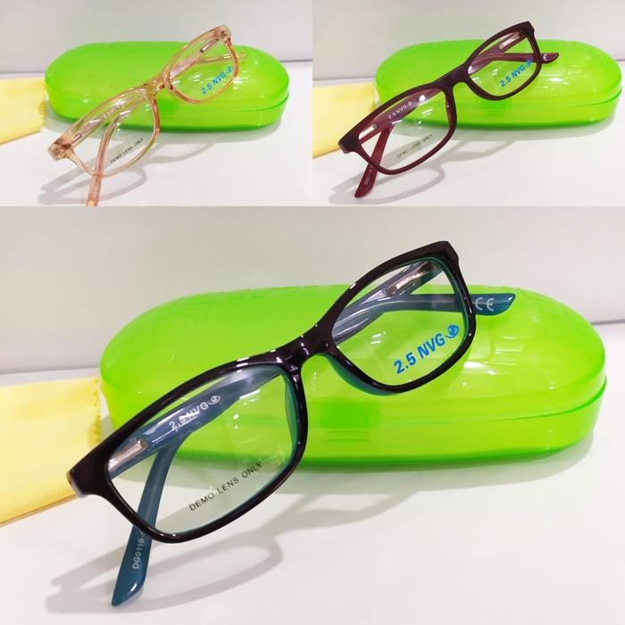 Promo Frame Kacamata Anak Anak Tangkai Per Plastik Solid Nvg