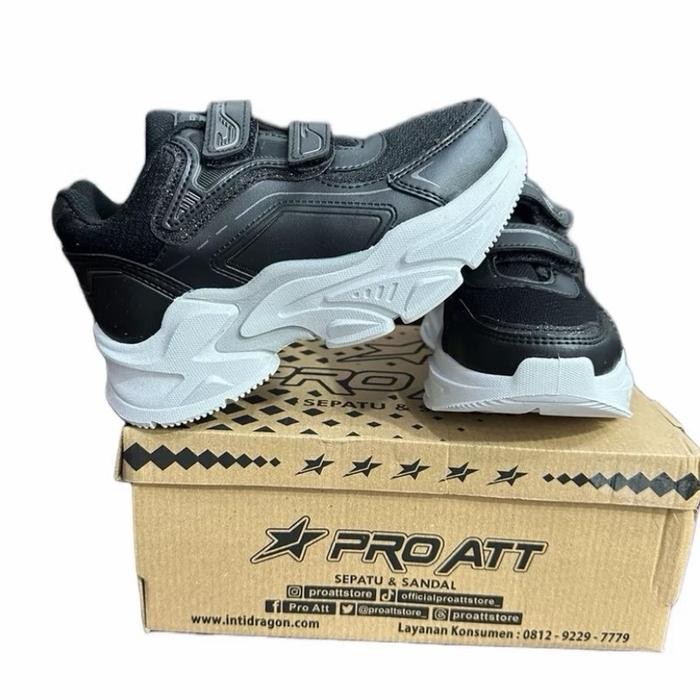 pw5d-Sepatu Sneakers Pro Att Cml 052 V Size 33 34 35 36 Hitam Putih Bisa Untuk Sekolah