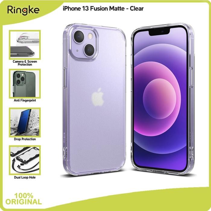RINGKE CASING COMPATIBLE FOR IPHONE 13 FUSION MATTE CLEAR BENING CASE NO YELLOWING TIPIS SOFTCASE