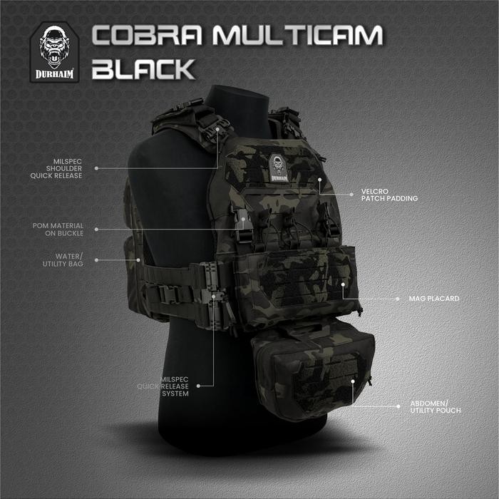Promo Body Vest Durhaim Cobra Multicam Black Sale