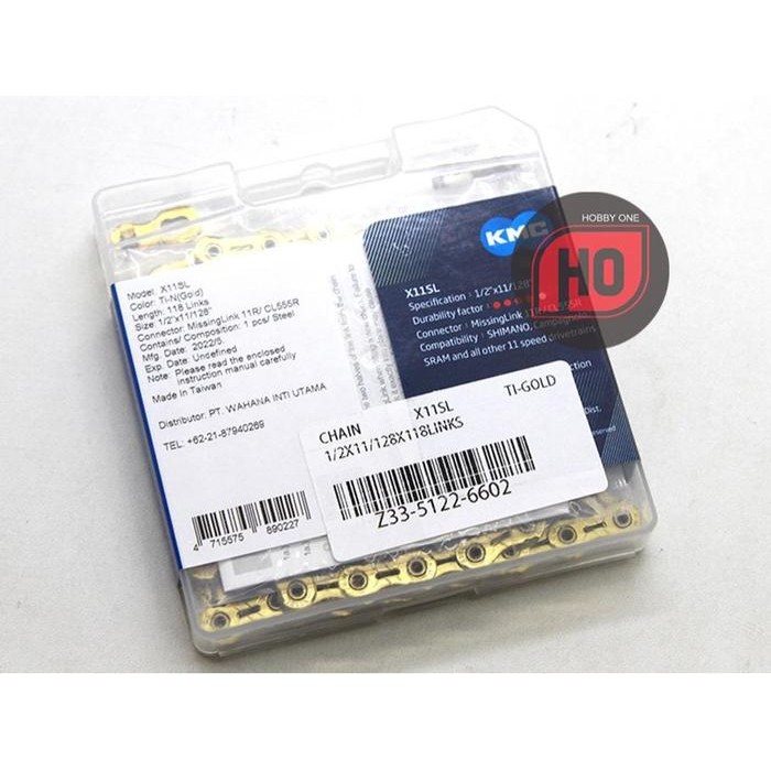 SepedaQT- Kmc X11Sl / X 11 Sl - Gold - Rantai 11 Speed