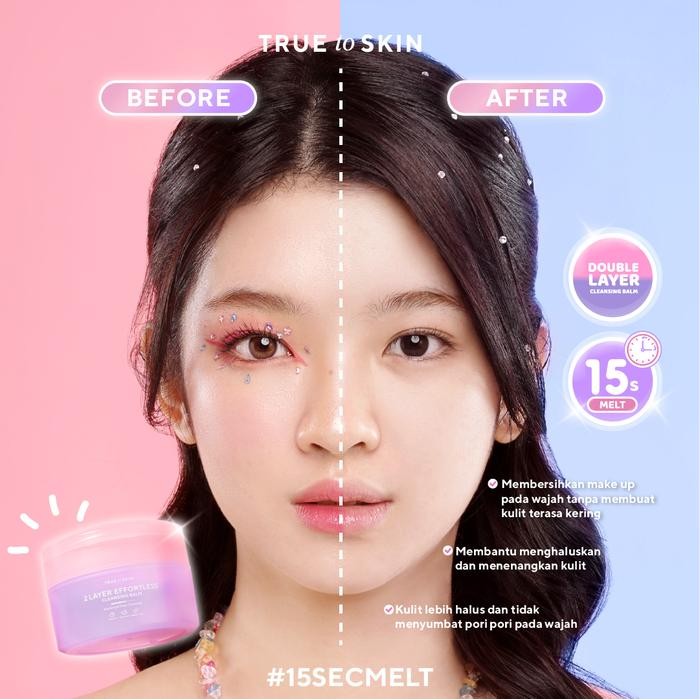 m1nc- [True To Skin X Yupi] 2 Layer Effortless Cleansing Balm Extract Kering