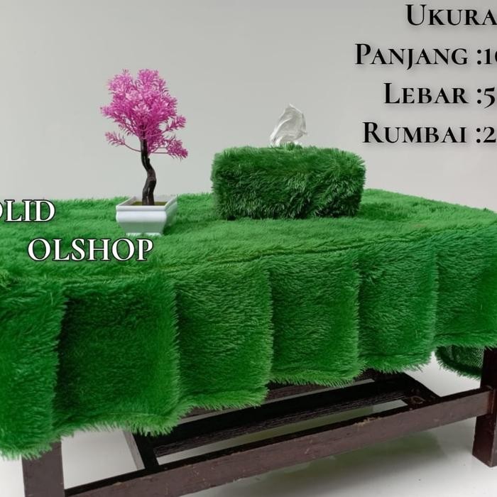 New Promo Taplak rumbai +sarung tissue/Taplak Rumbai ruang tamu/Taplak Rumbai mewah taplak meja