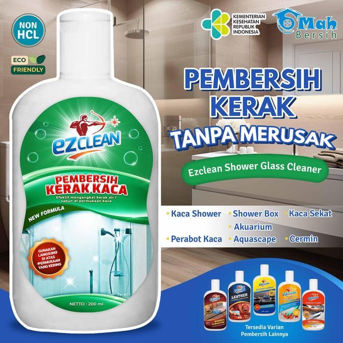 PROMO Pembersih Kerak Jamur Kaca Non HCL EZ CLEAN Glass Cleaner Pembersih Kaca Shower Kamar Mandi