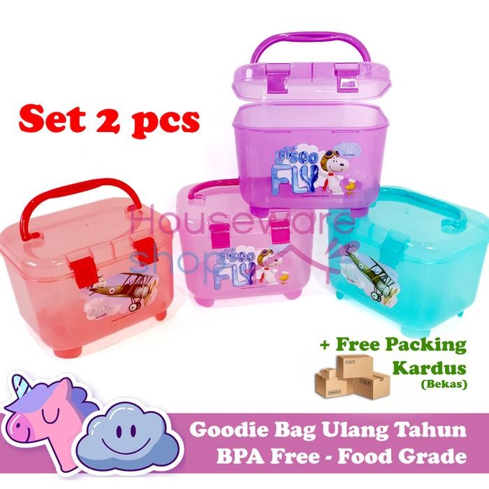 4psy- 2 Pcs X Container Mini Box - Goodie Bag Ulang Tahun