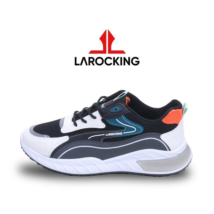 Larocking - Glynt Hitam Putih Sepatu Sneakers Casual Gym