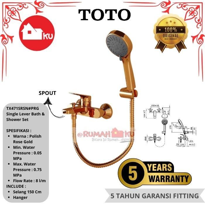 ORIGINAL Shower Set Panas Dingin TOTO TX471SRSN#PRG Polish Rose Gold READY STOCK