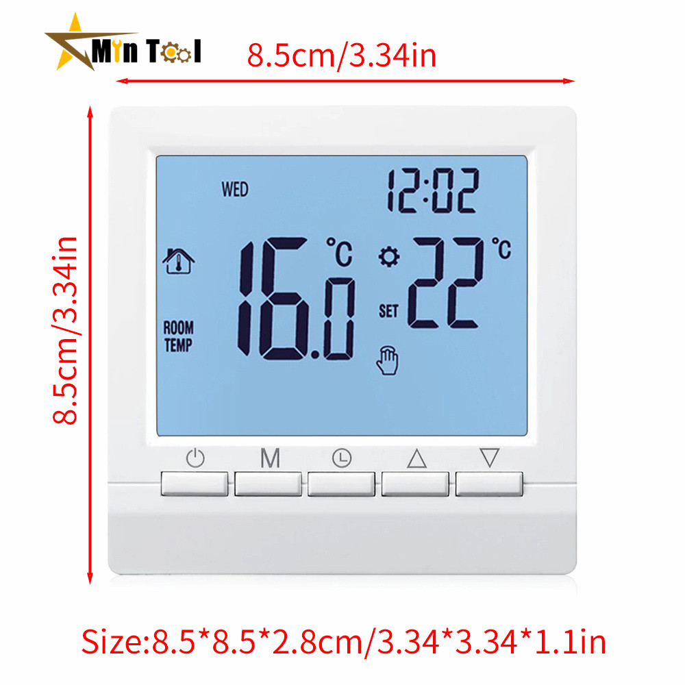 Programmable Gas Boiler Heating Temperature Regulator Hand Controller Thermostat with Kid Lock Home 