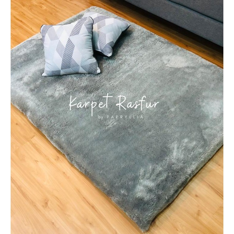 Karpet Bulu Rasfur Karpet Lantai Kasur Bulu Jumbo + Busa Tebal