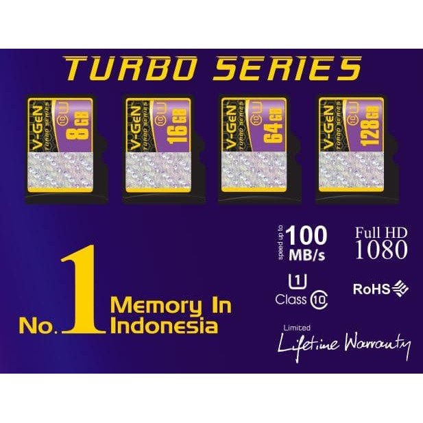 m2zv- V-Gen Micro Sd 64Gb Turbo With Sd Adapter