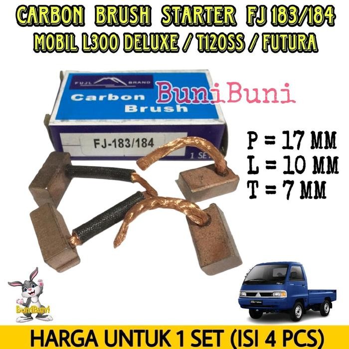 Jual Carbon Brush Starter Futura Fj 183/184 - Kul Arang Dinamo Stater Mobil Futura / Katana / L300
